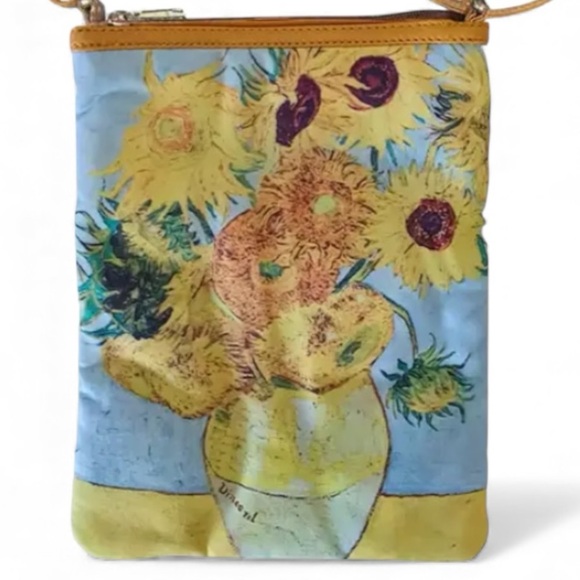 Breeke Handbags - Breeke Van Gogh Sunflowers museum Art Artist crossbody Bag handbag purse.